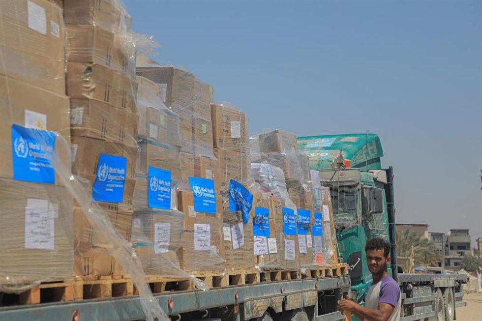 Archivo - Suministros médicos para los hospitales de la Franja de Gaza