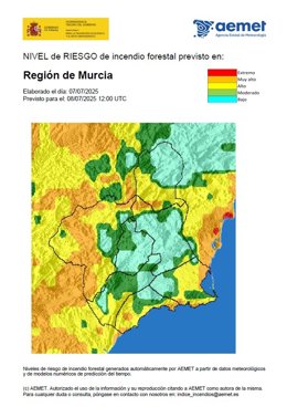 El nivel de riesgo de incendio forestal previsto para este martes es alto en el litoral y el Noroeste