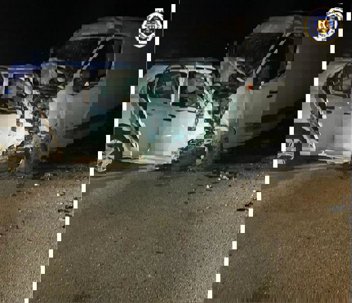 Vehículos implicados en el accidente de tráfico con tres muertos y un herido en Arcos de la Frontera (Cádiz)