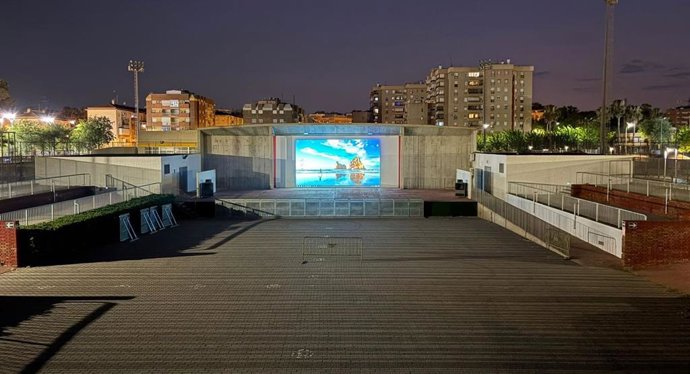 Pruebas en el auditorio Parque Fofó de 'Cine bajo las estrellas'