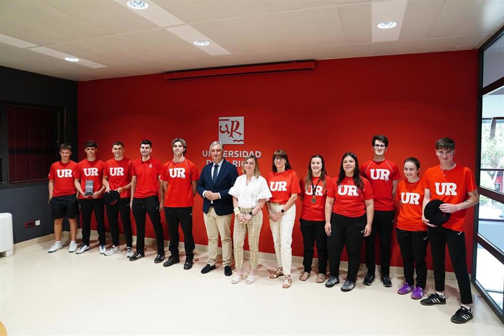 Recepción medallistas Campeonatos de España Universitarios en la UR