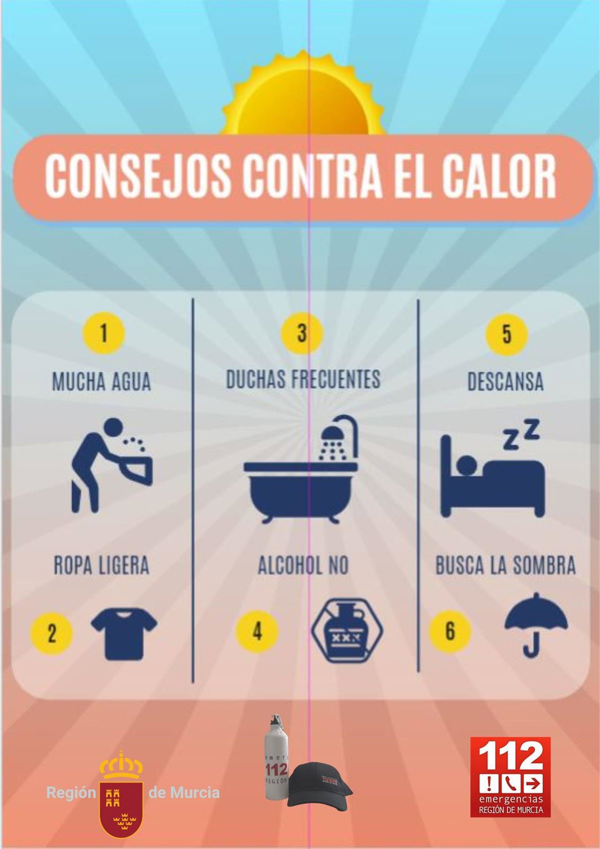 Las autoridades sanitarias advierten de riesgo para la salud por el calor este martes en Campo de Cartagena y Mazarrón