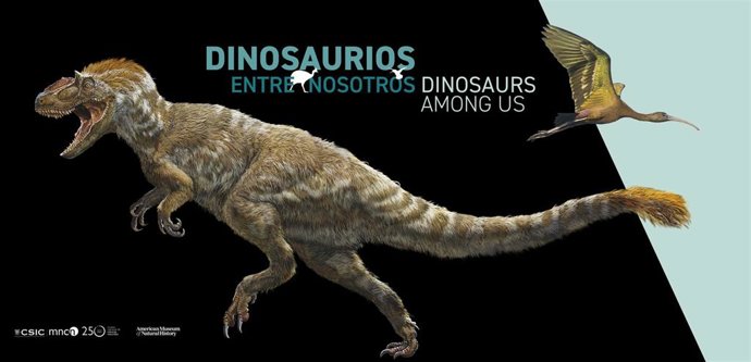 Cartel de la exposición 'Dinosaurios entre nosotros'.