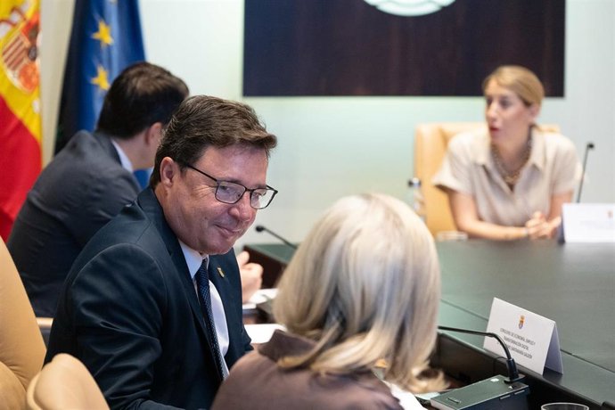 El consejero de Economía, Guillermo Santamaría, en el Consejo de Gobierno.