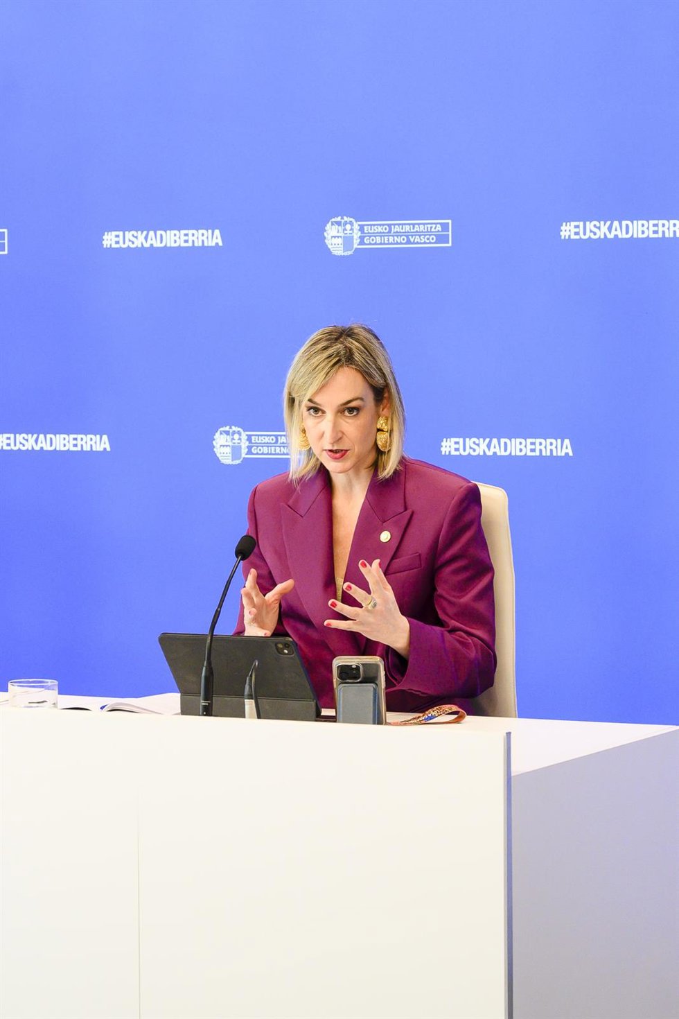 La portavoz del Gobierno Vasco, Maria Ubarretxena
