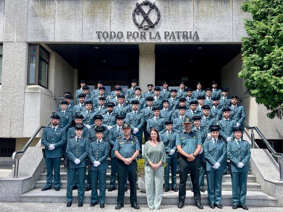Guardias Civiles en prácticas en la Zona/Comandancia del Principado de Asturias en 2025.