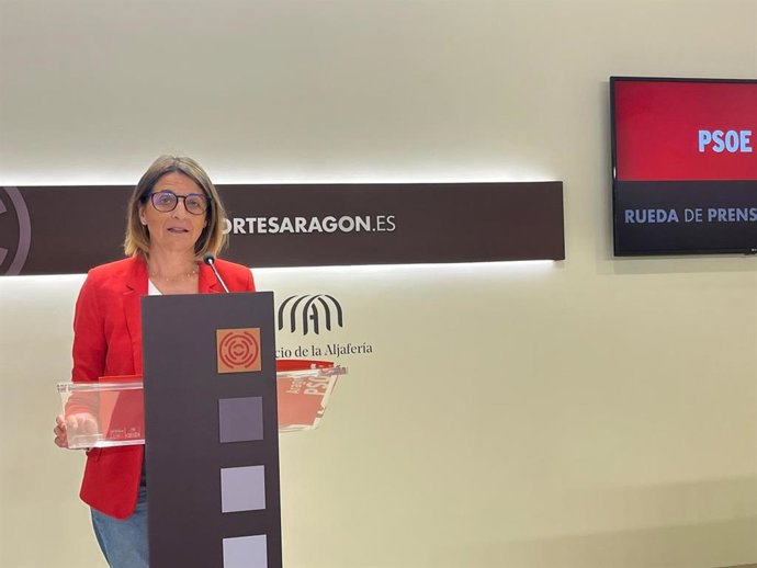 La portavoz del PSOE Aragón en Bienestar Social, Pilimar Zamora.