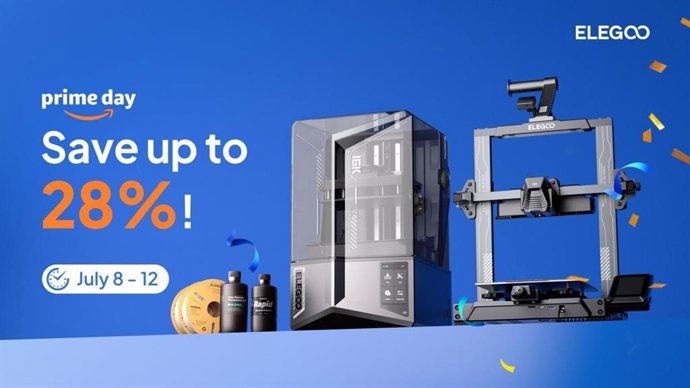 Elegoo unveils Prime Day 2025 deals on top-selling 3D printers, available from July 8-11.