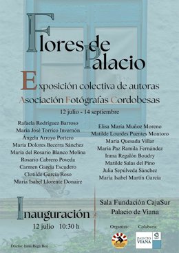 Cartel de la muestra fotográfica colectiva 'Flores de Palacio'.