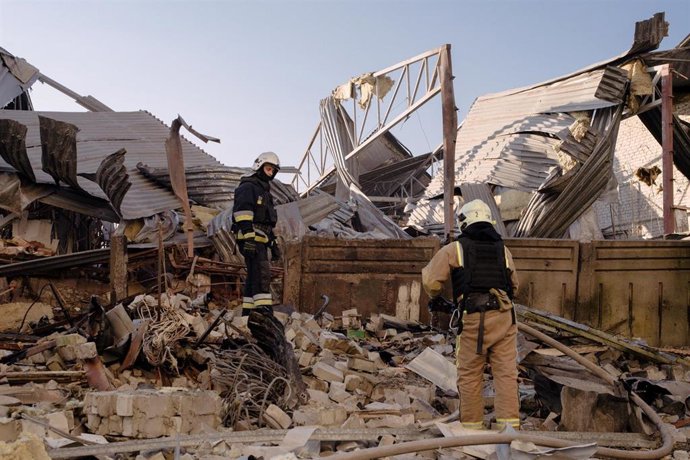 Ataque ruso sobre Járkov, imagen de archivo.