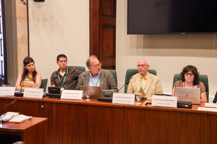 Comparecencias del presidente de Òmnium, Xavier Antich, del secretario nacional de la ANC, Antoni Maria Gavarró, la representante de Irídia, Cèlia Carbonell, y el portavoz de Alerta Solidària, Martí Majoral, en la comisión sobre infiltraciones y espionaje