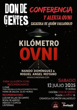 Evento de presentación del proyecto 'Kilómetro Ovni' en Casasola de Arión (Valladolid).
