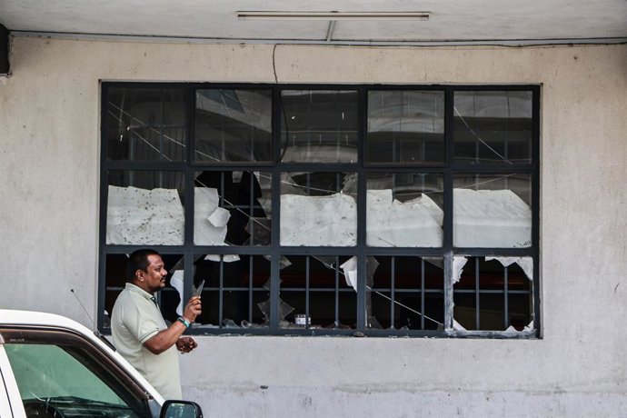 July 8, 2025, Nakuru, Kenya: A shop owner surveys the damage to his store after looters hijacked the peaceful Saba Saba demonstrations and overwhelmed law enforcement in Nakuru. Extensive looting and destruction happened yesterday after criminals took ove