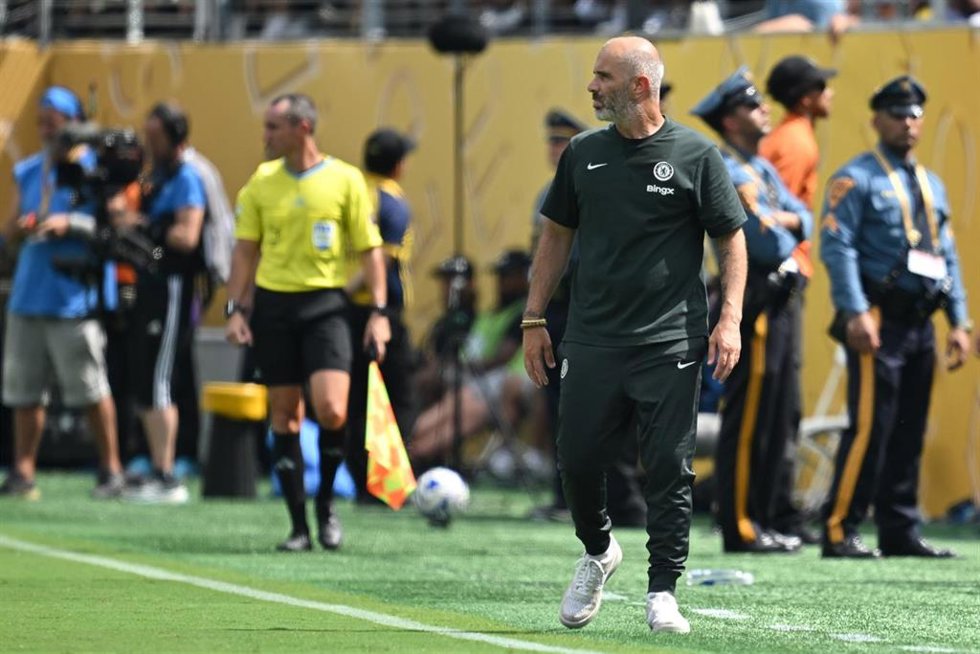 Enzo Maresca, entrenador del Chelsea, durante la semifinal del Mundial de Clubes ante el Fluminense