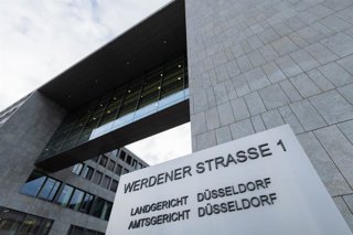 09 July 2025, North Rhine-Westphalia, Duesseldorf: View of the regional court and district court. A 27-year-old man provisionally arrested on suspicion of terrorism in North Rhine-Westphalia is to be brought before an investigating judge today. The public