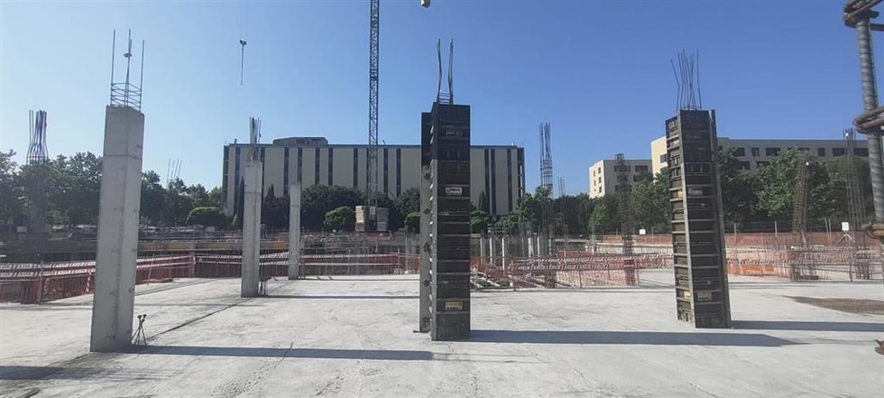 Obra de las viviendas de la calle Río Cabriel en Toledo