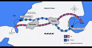Google Cloud anuncia su segundo cable submarino entre España y EEUU para aumentar la capacidad y fiabilidad de la red