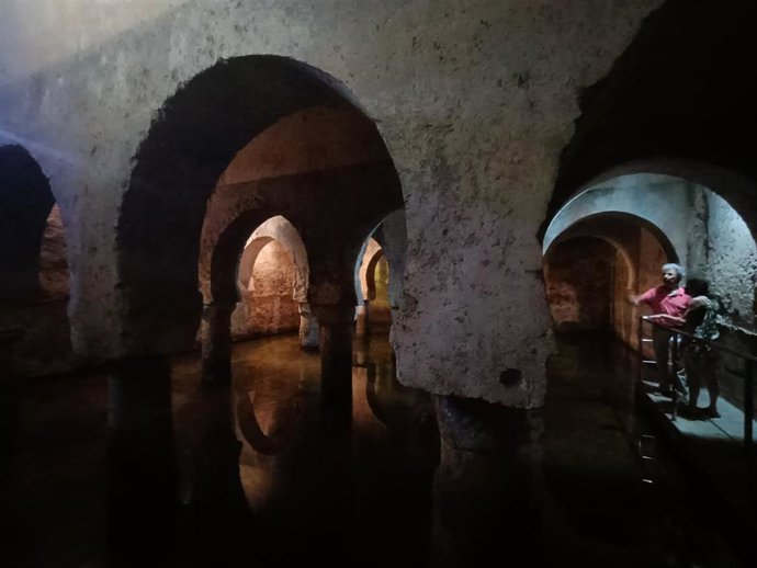 Aljibe del Museo de Cáceres que cerrará para afrontar la segunda fase de la reforma que afecta al Palacio de las Veletas