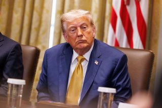 July 8, 2025, Washington, District Of Columbia, USA: United States President Donald J Trump participates in a Cabinet Meeting in the Cabinet Room of the White House in Washington, DC, US, on Tuesday, July 8, 2025