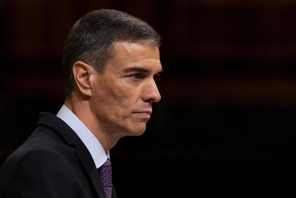 El presidente del Gobierno, Pedro Sánchez, interviene durante un pleno extraordinario, en el Congreso de los Diputados.
