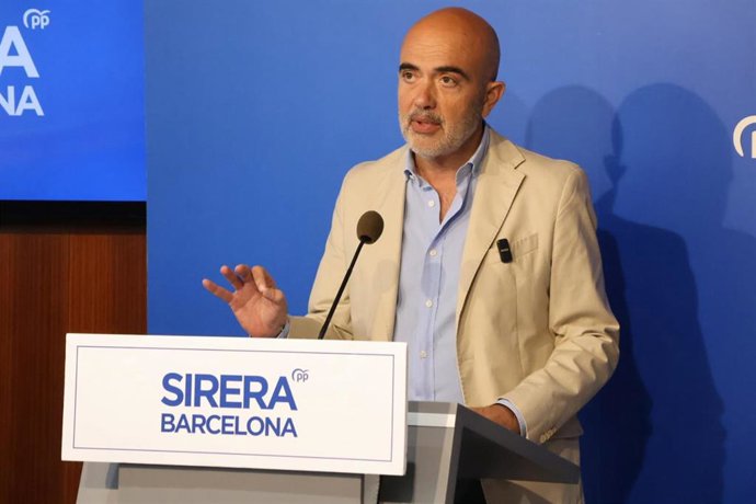El presidente del grupo del Partido Popular en el Ayuntamiento de Barcelona, Daniel Sirera