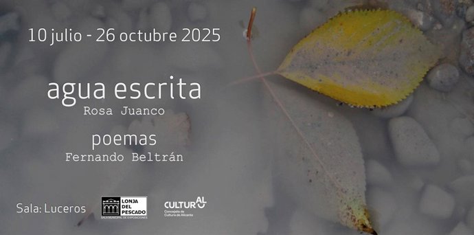 Pintura, fotografía y poesía se unen en la muestra 'Agua escrita' en la Lonja del Pescado en Alicante