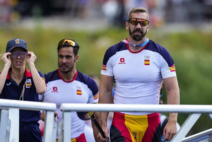 Archivo - Carlos Arévalo y Rodrigo Germade durante los Juegos Olímpicos de París de 2024