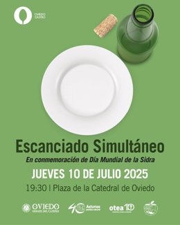 Oviedo acoge este jueves el escanciado simultáneo.