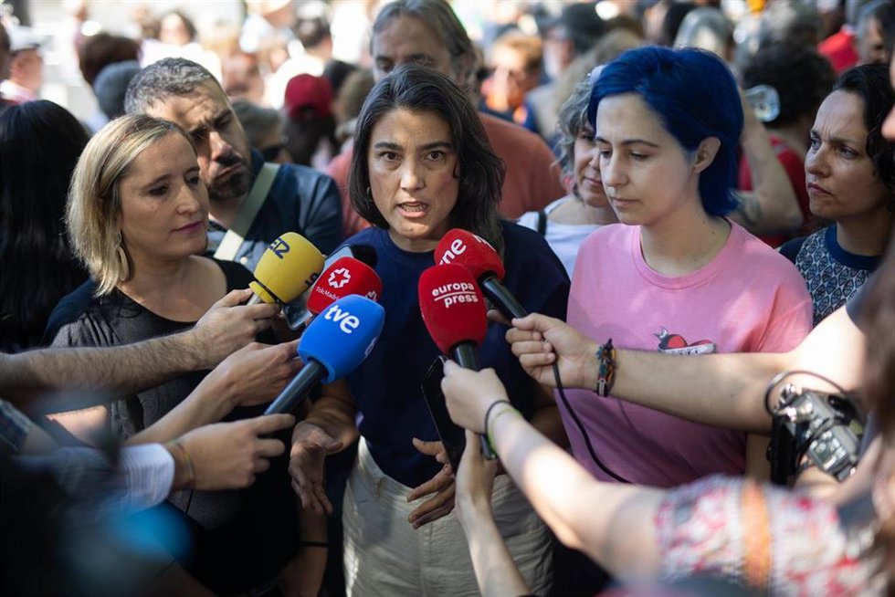 Archivo - Imagen de recurso de la portavoz de Más Madrid en la Asamblea, Manuela Bergerot, haciendo declaraciones a los medios de comunicación. 