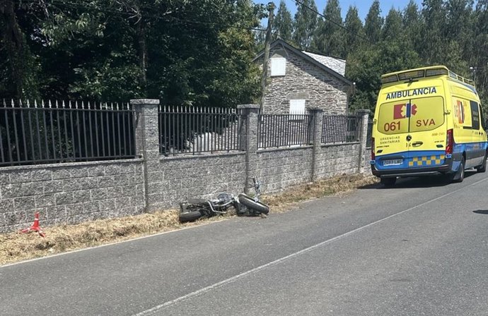 Accidente de moto con un fallecido en Castro de Rei