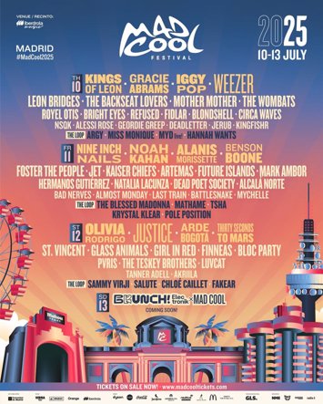 Archivo - Nine Inch Nails, Bad Nervers, Geordie Greep, Chloé Callet y Fingfishr se unen al cartel del Mad Cool 2025