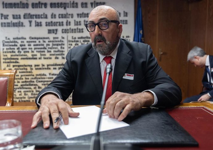 Archivo - El exasesor del exministro José Luis Ábalos, Koldo García, comparece en la Comisión del Senado sobre la investigación de las mascarillas durante el COVID-19, a 22 de abril de 2024, en Madrid (España)