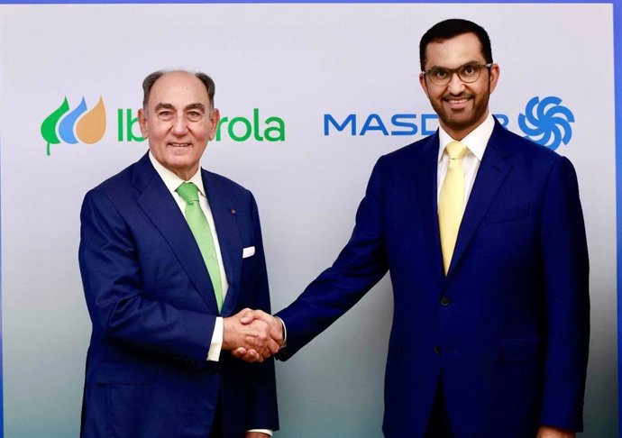 Ignacio Galán, presidente de Iberdrola Y Dr. Sultan Al Jaber, ministro De Industria y Tecnología Avanzada de los EAU y presidente de Masdar
