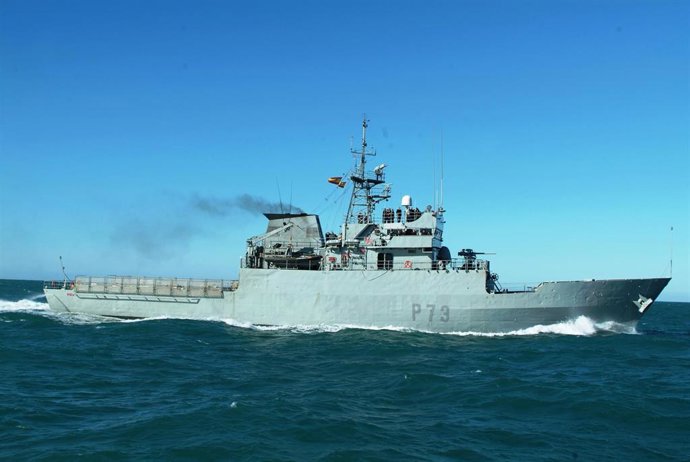 Archivo - Buque vigía de la Armada española.