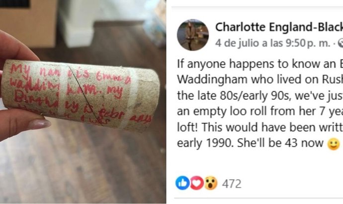 Encuentra una cápsula del tiempo inesperada en un rollo de papel higiénico: el mensaje le empuja a buscar a su autora