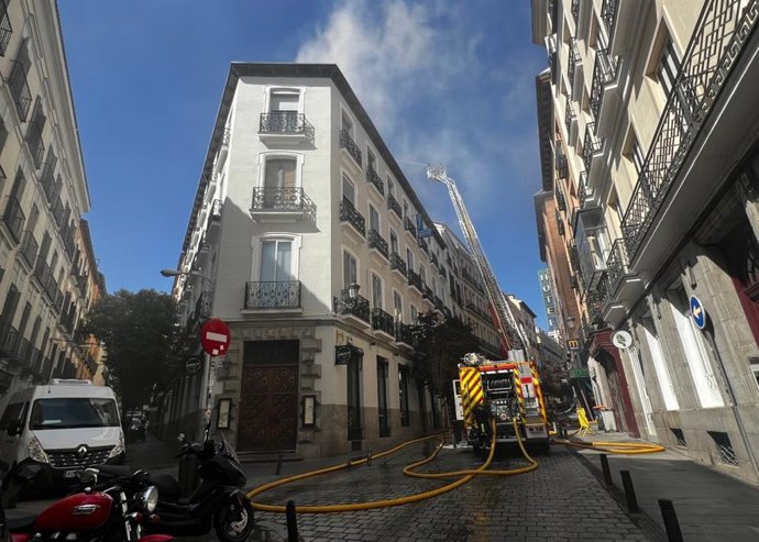 Incendio en la calle del Prado