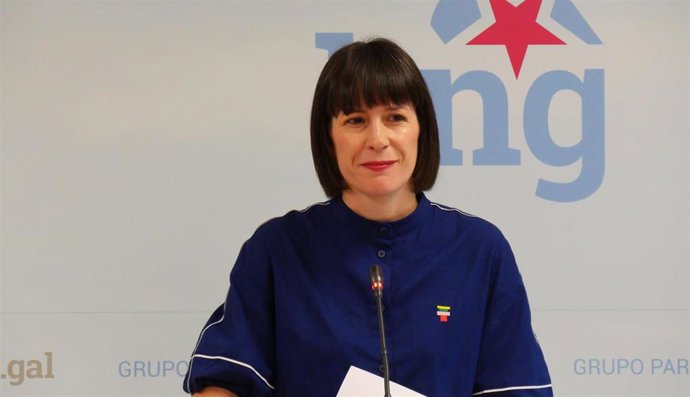 A portavoz nacional do BNG, Ana Pontón, en rolda de prensa.