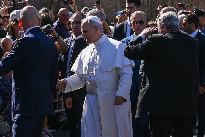 El Papa León XIV en Castel Gandolfo.