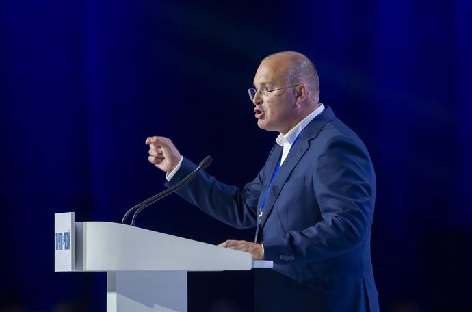 El diputat del PP i exportaveu del PP en el Congrés, Miguel Tellado, intervé durant la segona jornada del XXI Congrés Nacional del Partit Popular, a 5 de juliol del 2025, a Madrid (Espanya). 