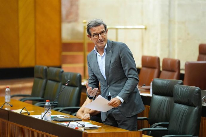 El consejero de Industria, Jorge Paradela, en el Parlamento.