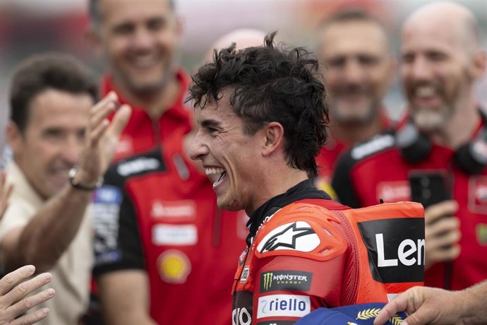 El piloto español Marc Márquez (Ducati) en Assen (Países Bajos)