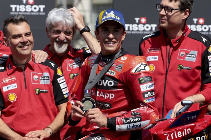 Archivo - Marc Márquez celebra una victoria con Ducati en el Mundial 2025