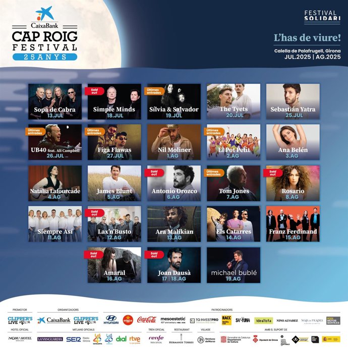 Cartel del Festival de Cap Roig 2025