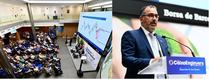 El director general de Caixa Enginyers, Juanjo Llopis, en una sesión en la Bolsa de Barcelona