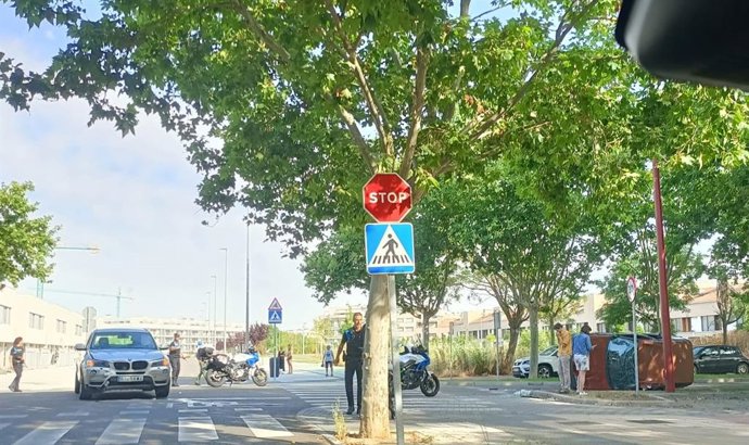 Accidente en la Cañada Real de Valladolid.