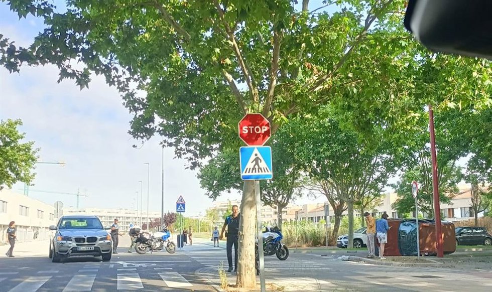 Accidente en la Cañada Real de Valladolid.