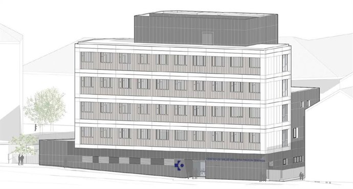 Maqueta del nuevo centro de salud previsto en Bolueta