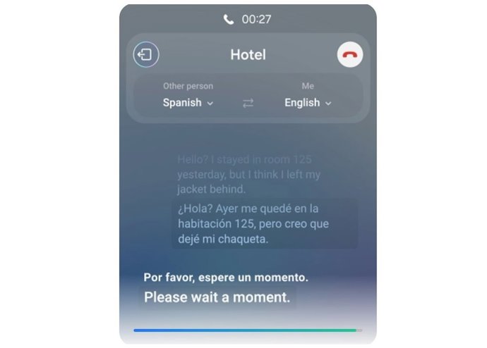 Traducción en tiempo real de Galaxy AI