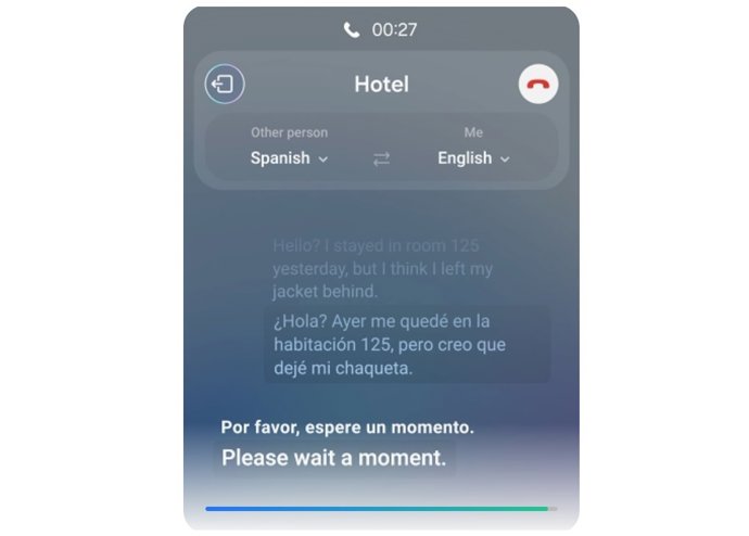 Traducción en tiempo real de Galaxy AI