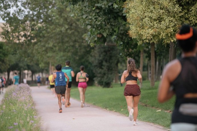 Circuito de running en el Jardín del Túria de València